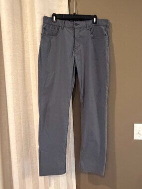 Denali Gray Travel Pant Straight Fit Flex Waist Band Stretch, Size 34 x 30